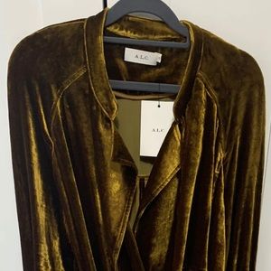 ALC Kendall Velvet Trench Sz 12, Gold/Mustard, NWT